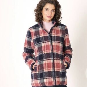 Plaid Fleece Jacket for Women